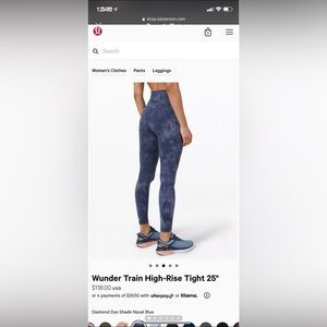 Lululemon wunder train leggings
